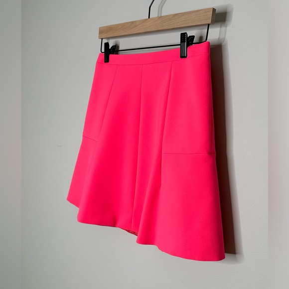 J Crew Flare A-Line Neon Pink Mini Skirt Size 0 - Picture 5 of 12